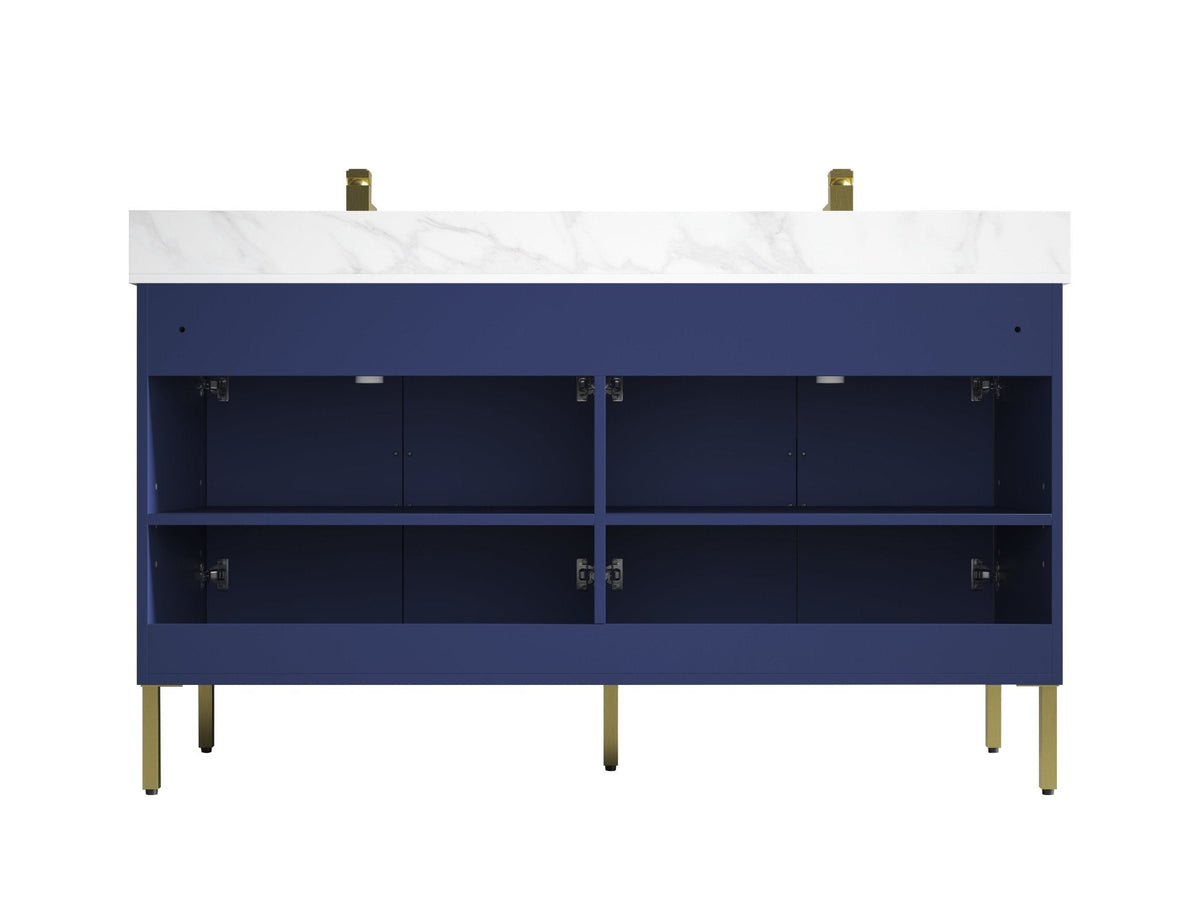 60" Tennant Brand Eileen Modern Style Double Sink Bathroom Vanity