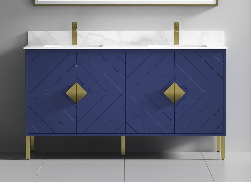 60" Tennant Brand Eileen Modern Style Double Sink Bathroom Vanity