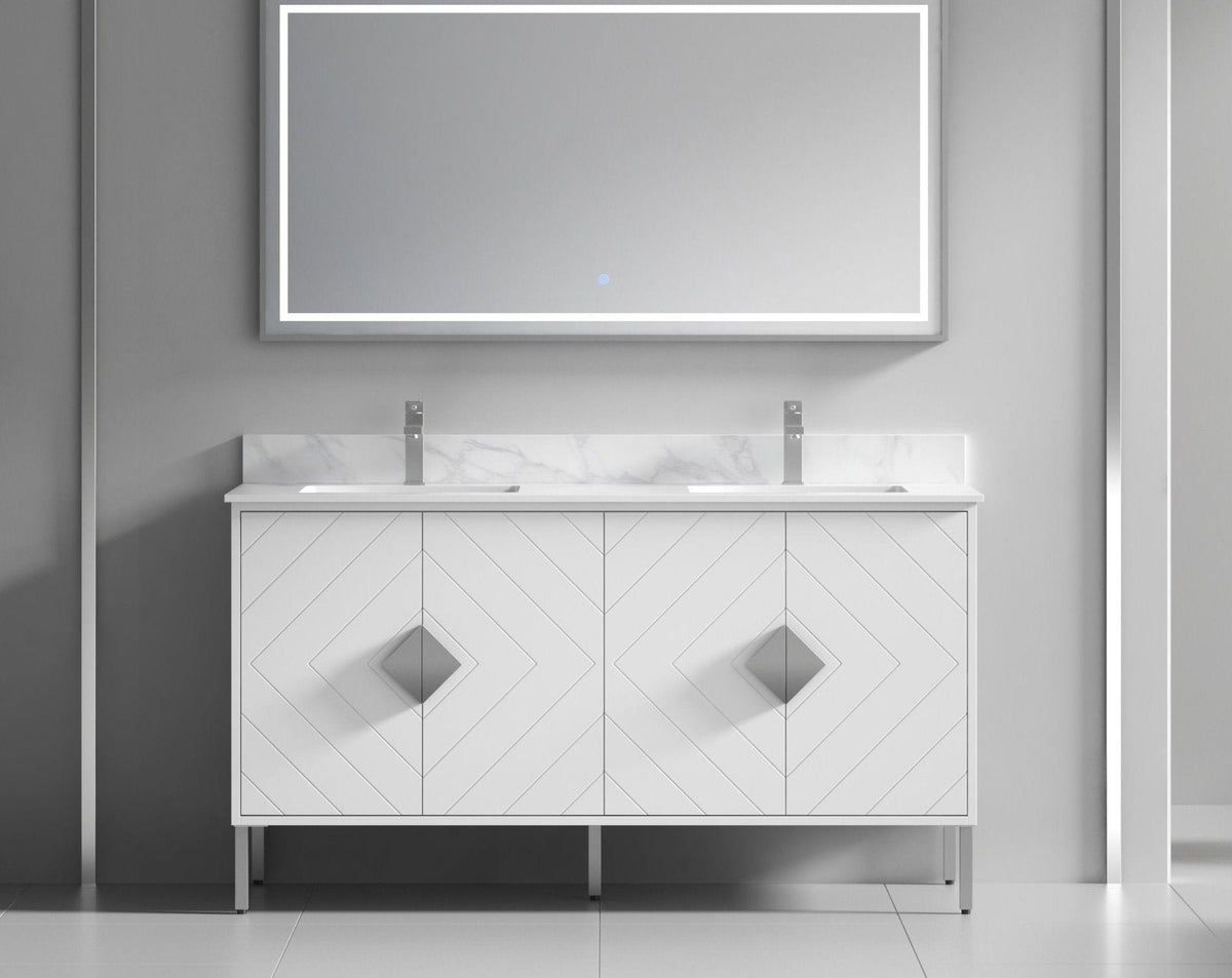 60" Tennant Brand Eileen Modern Style Double Sink Bathroom Vanity