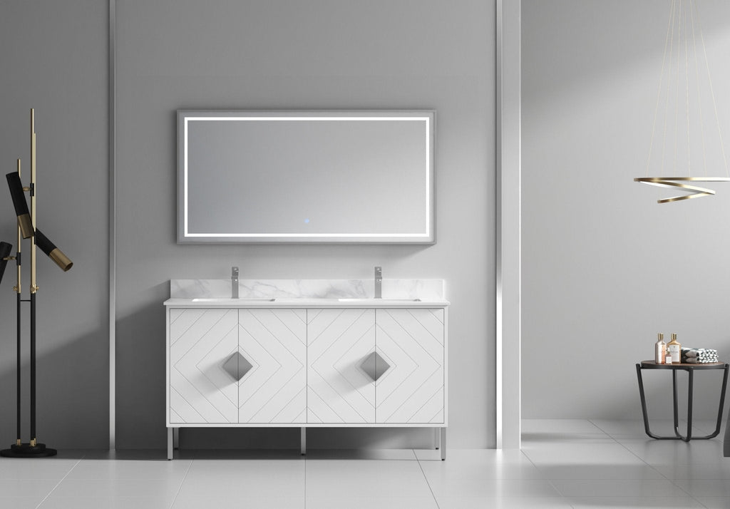 60" Tennant Brand Eileen Modern Style Double Sink Bathroom Vanity