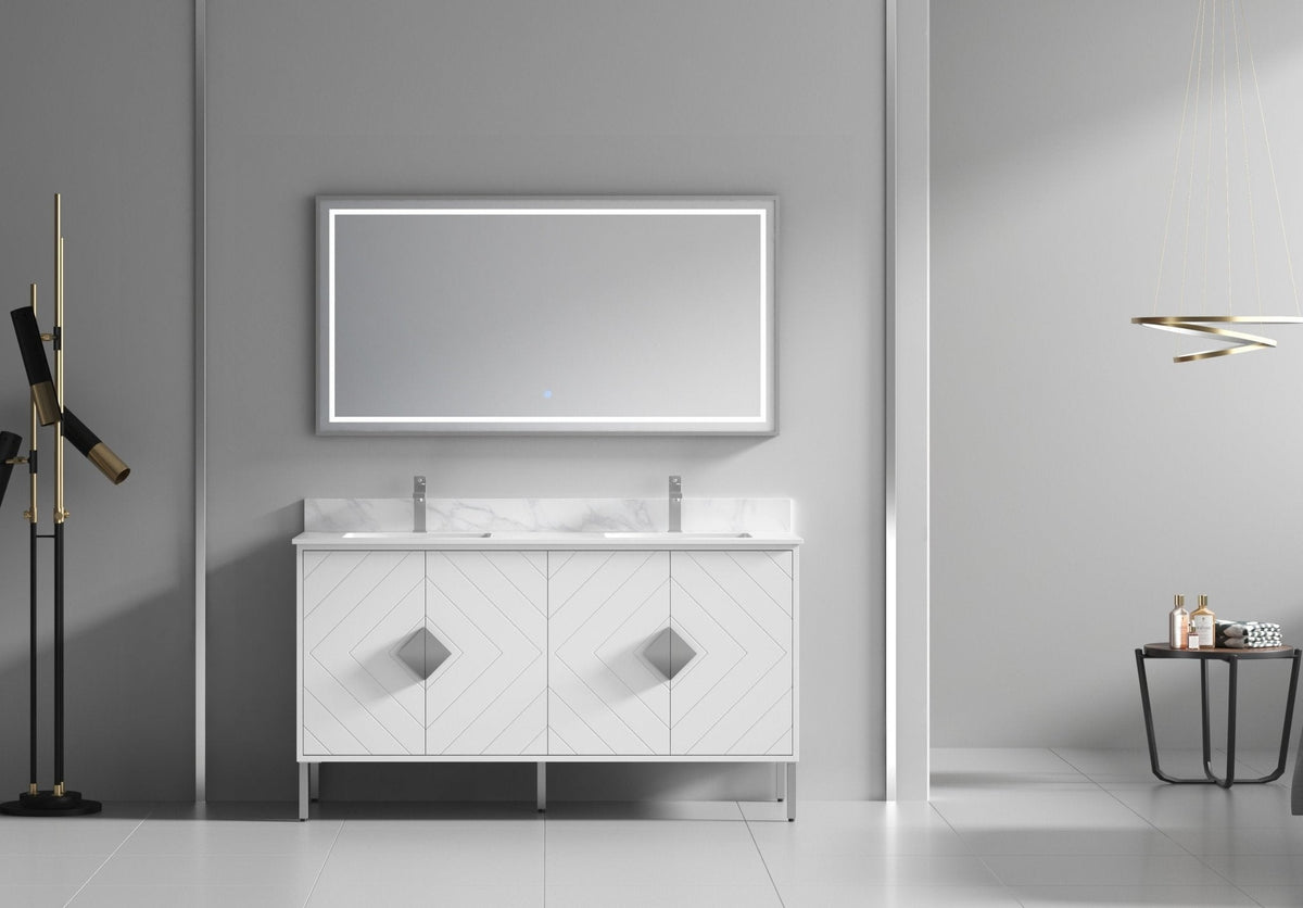 60" Tennant Brand Eileen Modern Style Double Sink Bathroom Vanity