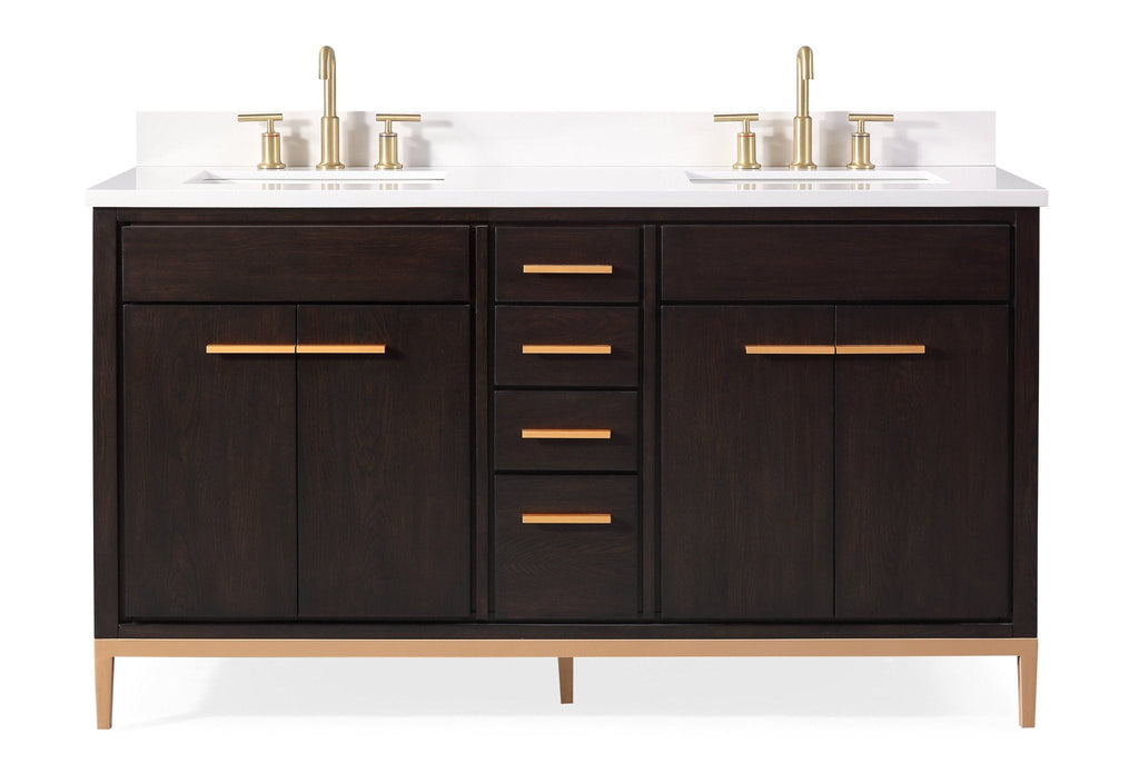 60" Tennant Brand Modern Style Beatrice Double Sink Bathroom Vanity