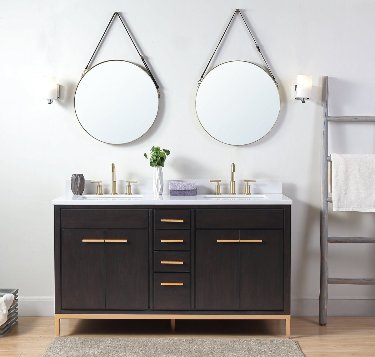 60" Tennant Brand Modern Style Beatrice Double Sink Bathroom Vanity