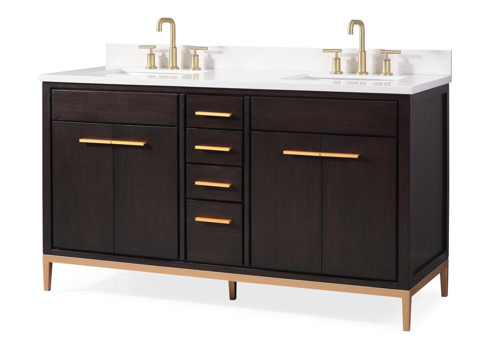 60" Tennant Brand Modern Style Beatrice Double Sink Bathroom Vanity