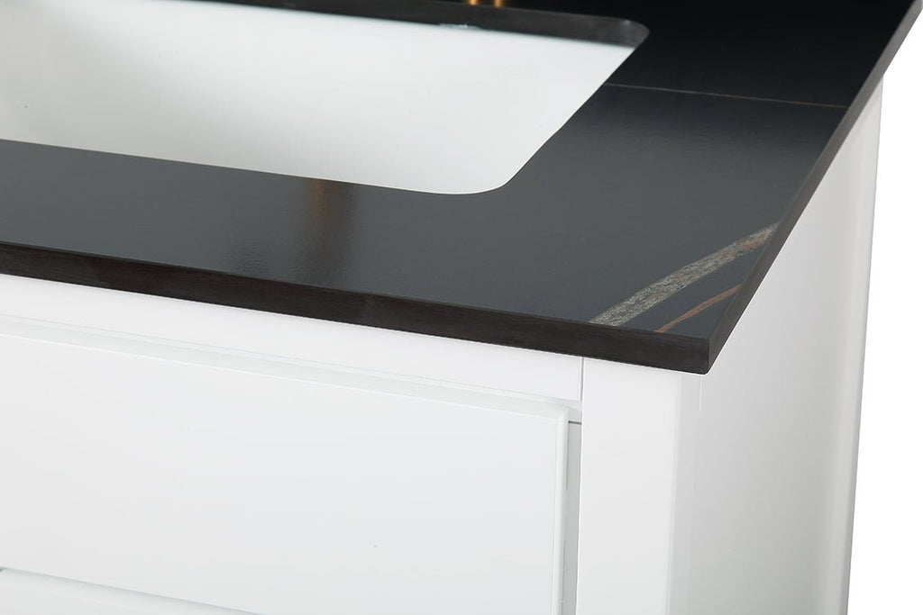 60" Tennant Brand Modern Style White Beatrice Double Sink Bathroom Vanity