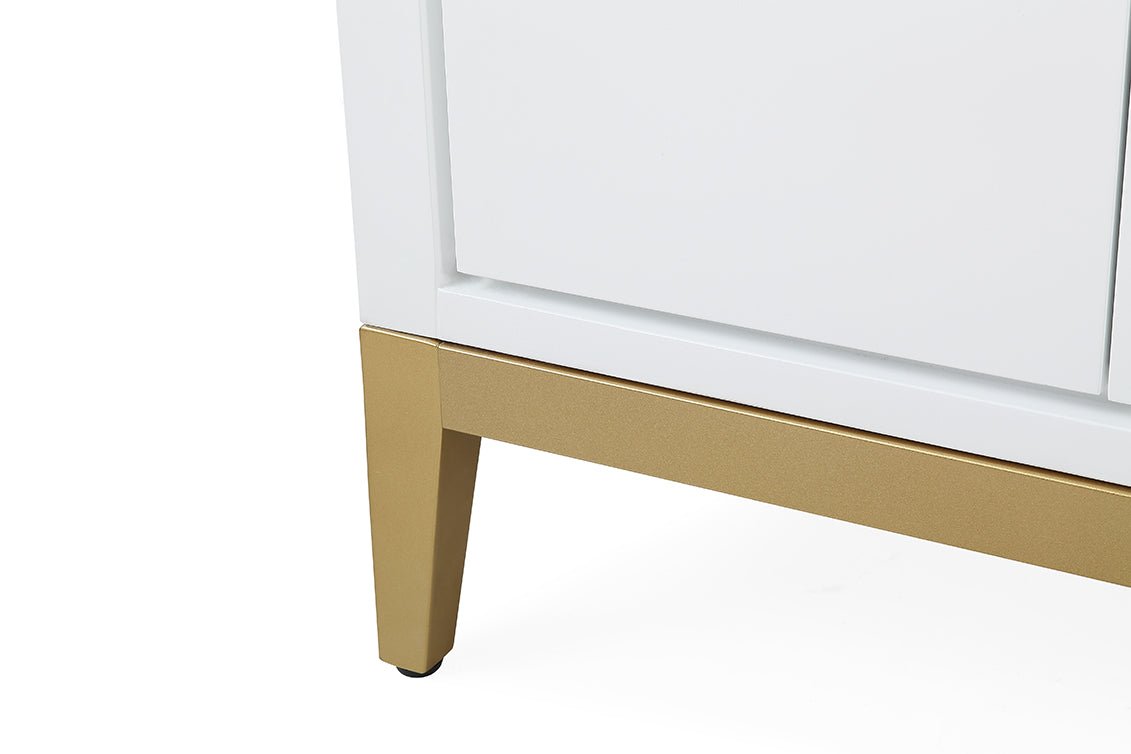 60" Tennant Brand Modern Style White Beatrice Double Sink Bathroom Vanity