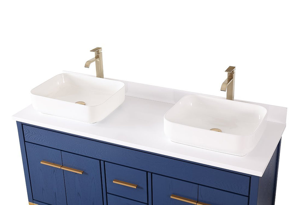 60" Tennant Brand Vessel sink Beatrice Double Sink Bathroom Vanity
