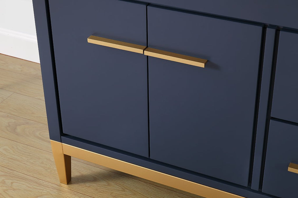 60" Tennant Brand Vessel sink Navy Blue Beatrice Double Sink Vanity