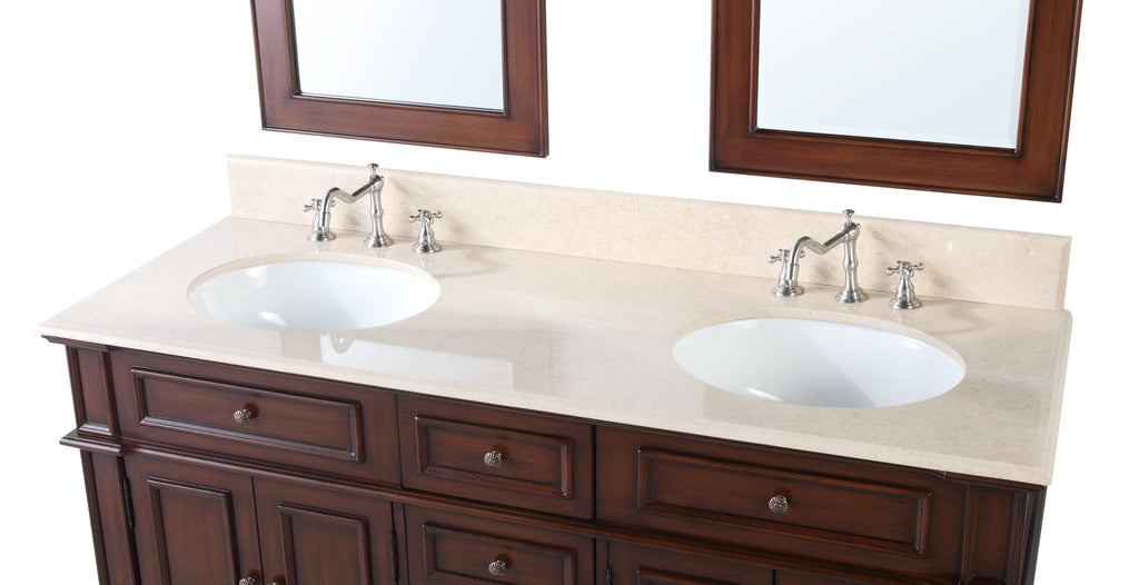 60" Timeless Classic Sanford Double Sink Bathroom Vanity