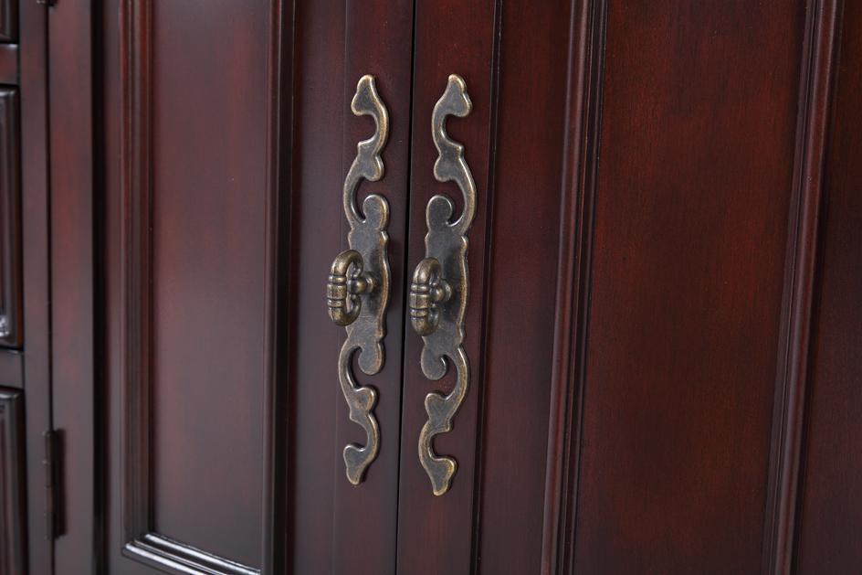 64" Traditional Style Cherry Wood Hopkinton Double Sink Bathroom Vanity
