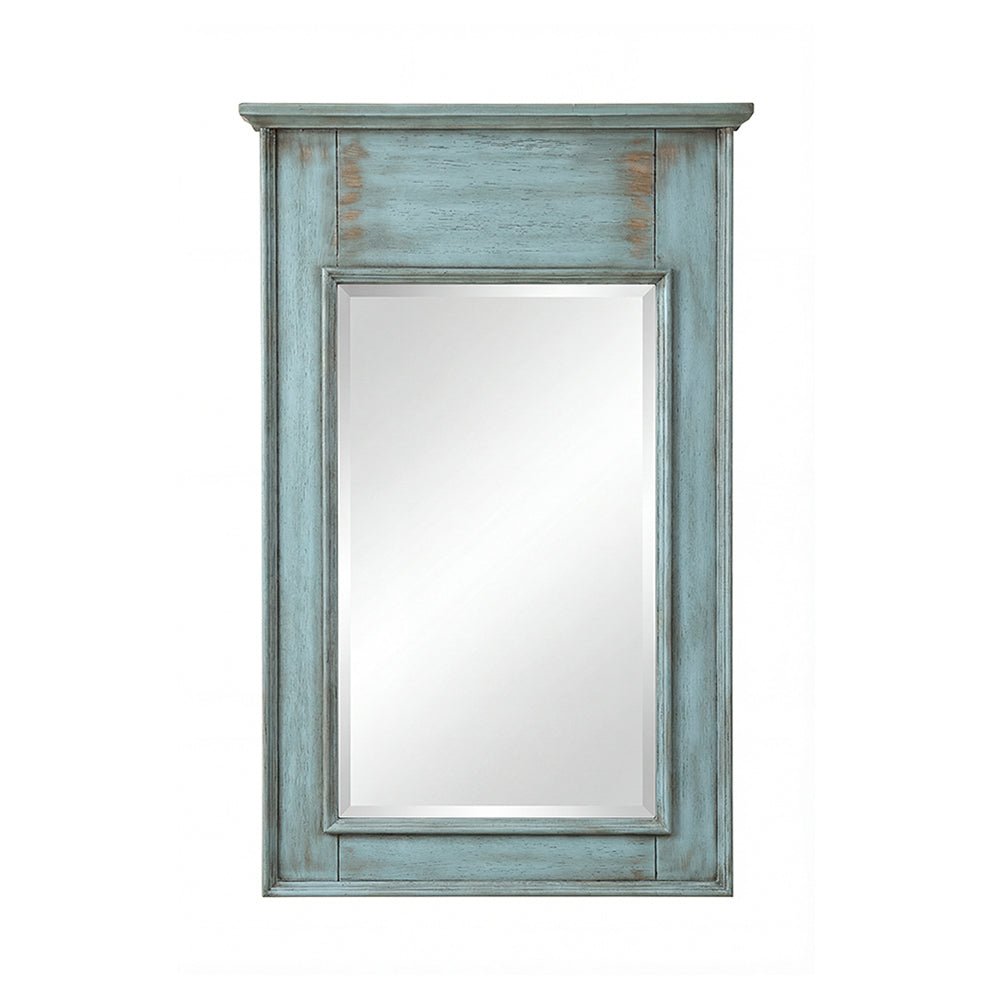 72 Inch Abbeville Double Sink Bathroom Vanity - Distressed Blue Farmhouse Style