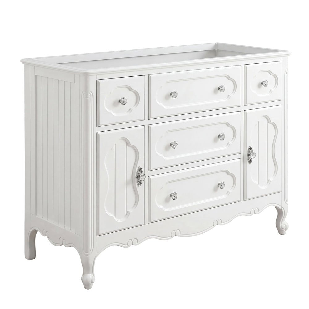 Knoxville Collection 48" Cabinet Base - White