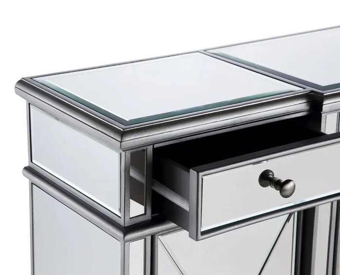 Mirrored Relection Andrea Hall Console (Silver)