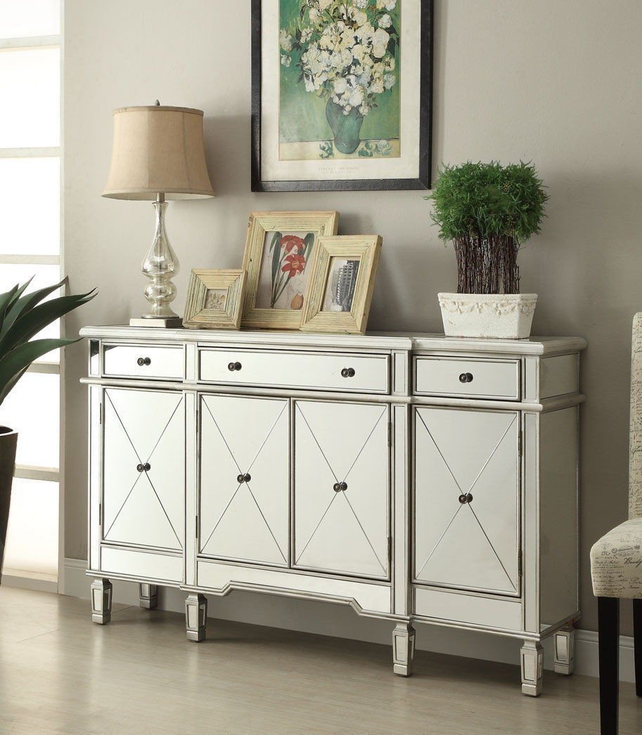 Mirrored Relection Andrea Hall Console (Silver)