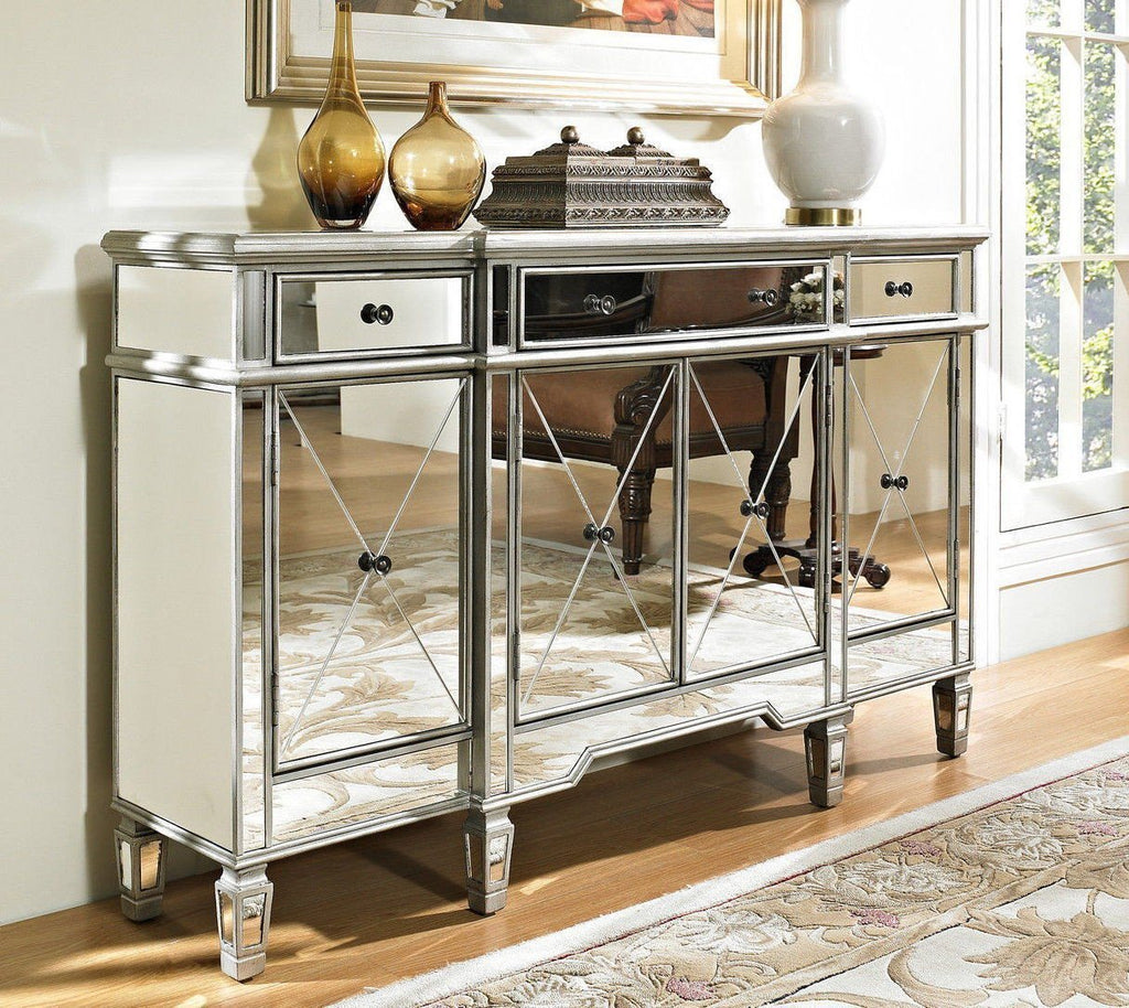 Mirrored Relection Andrea Hall Console (Silver)