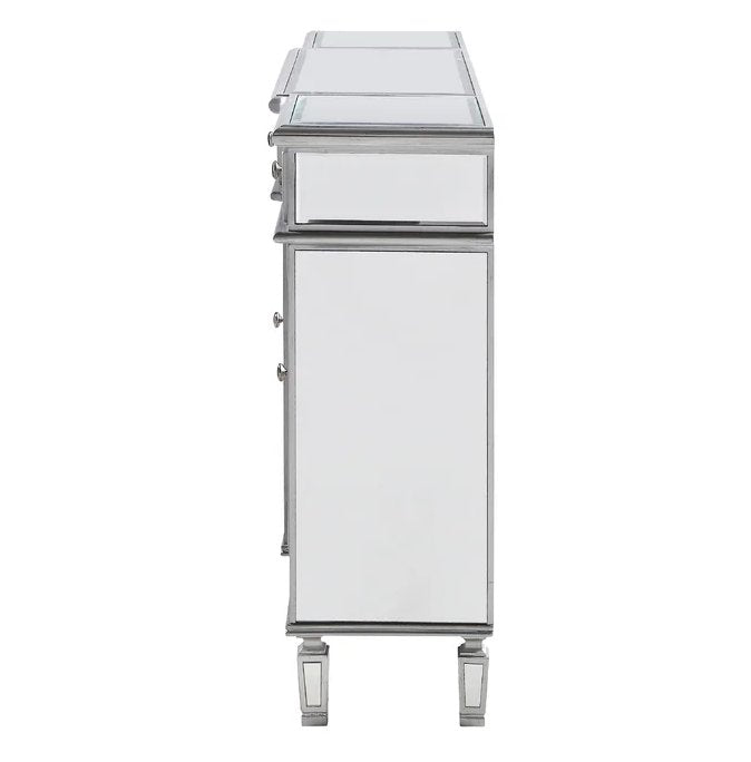 Mirrored Relection Andrea Hall Console (Silver)