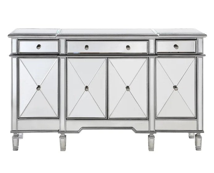 Mirrored Relection Andrea Hall Console (Silver)