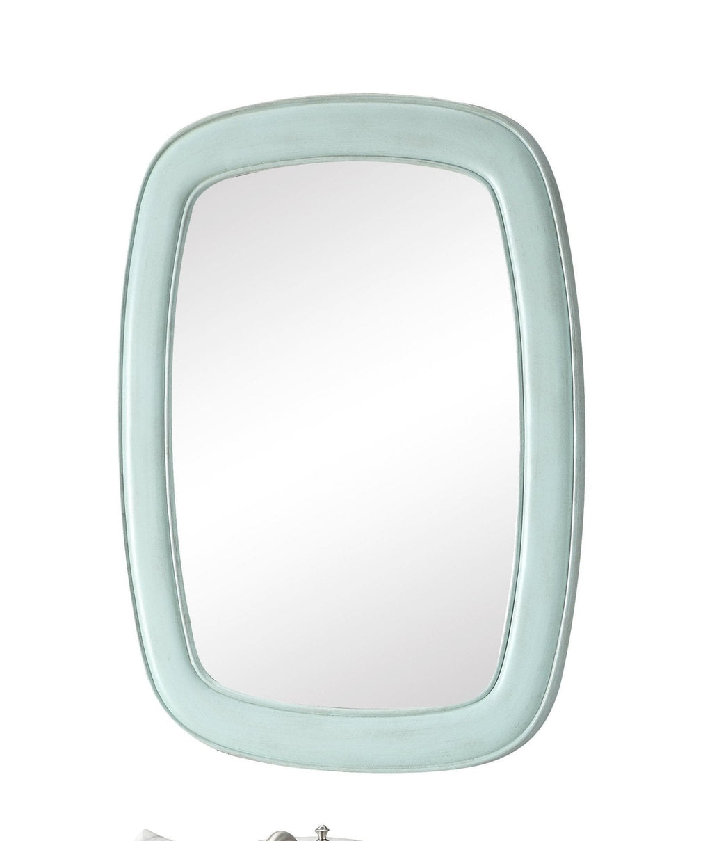 Termoli 36 - Inch Light Blue Frame Modern Style Wall Mirror