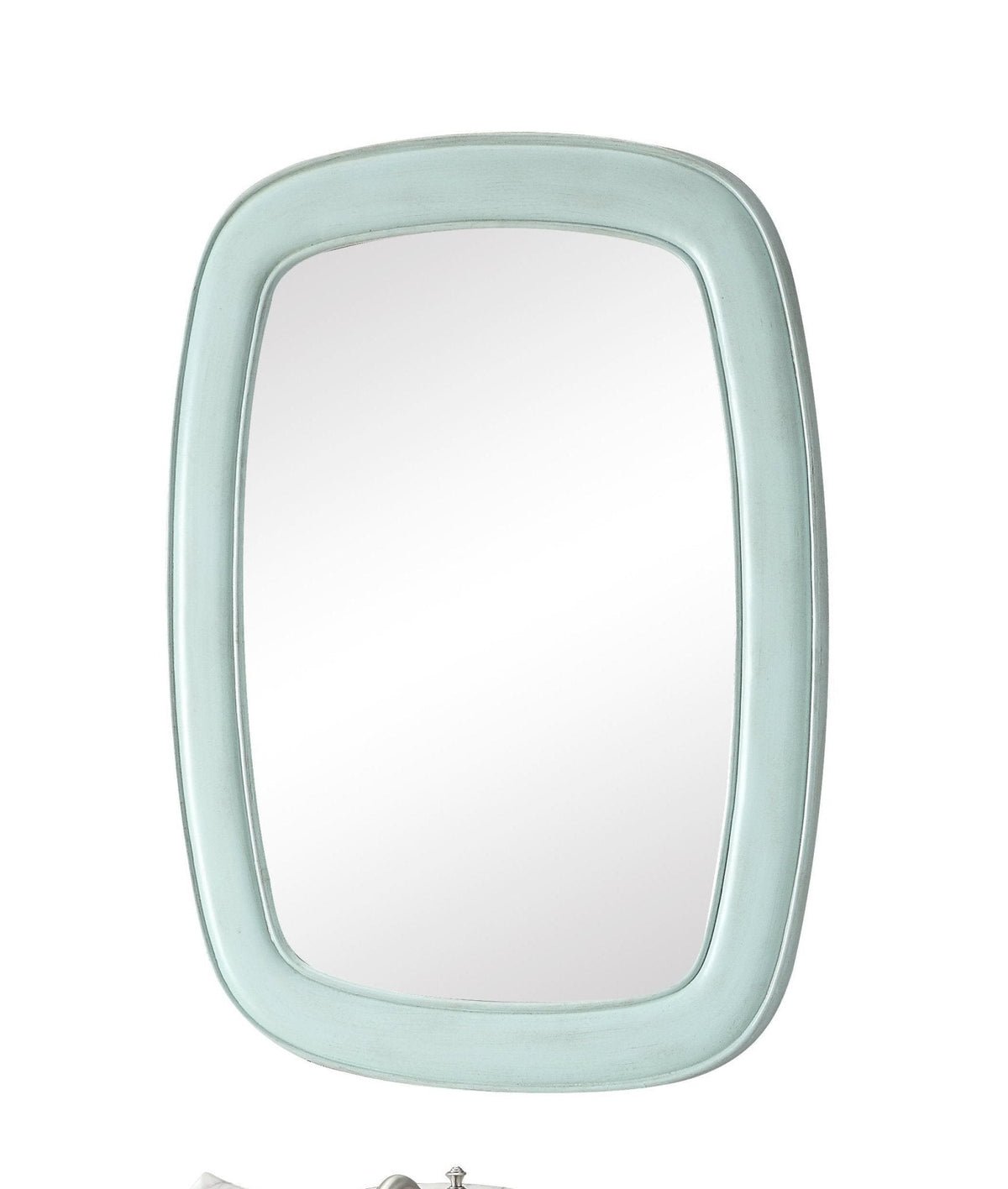 Termoli 36 - Inch Light Blue Frame Modern Style Wall Mirror