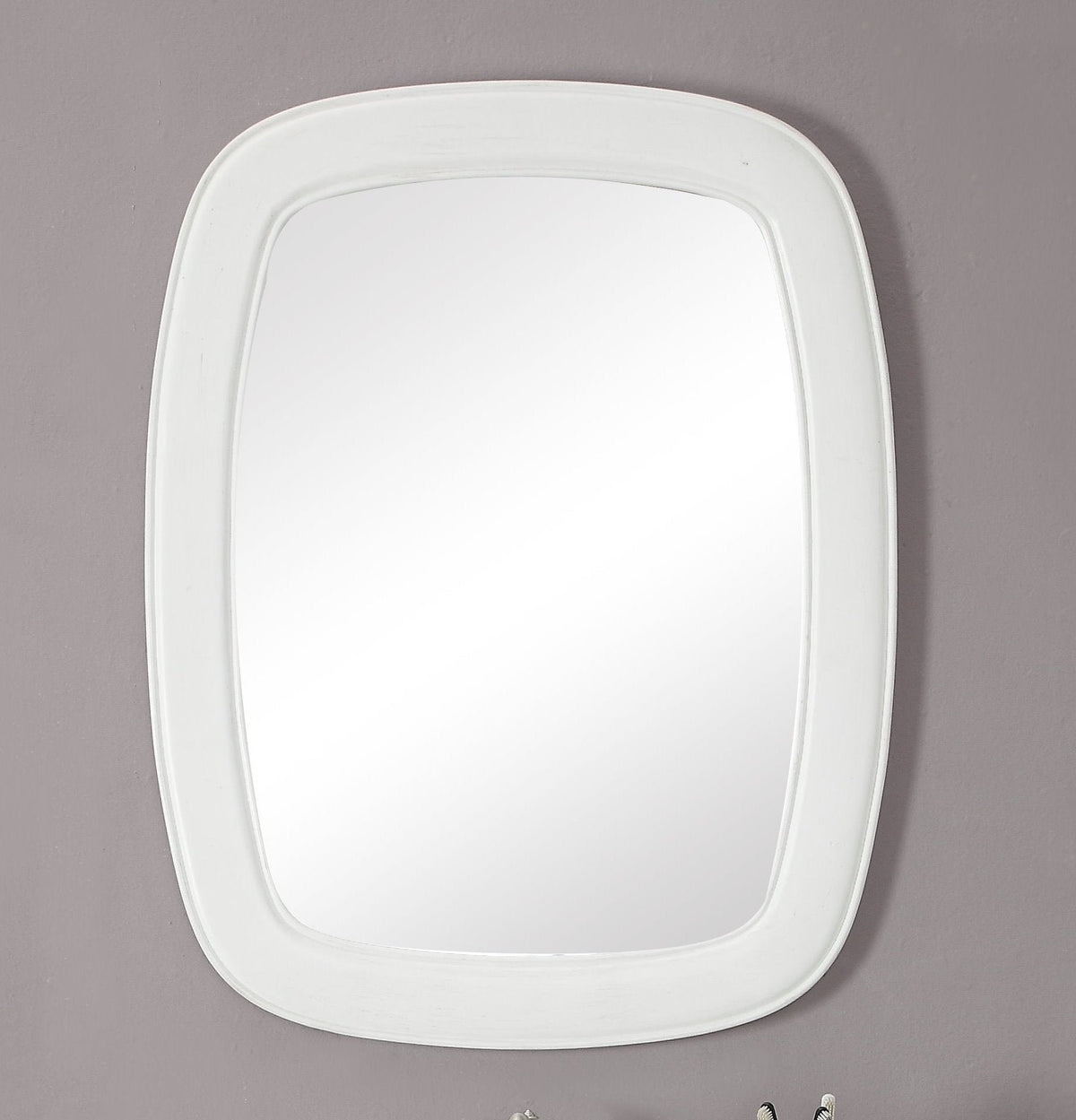 Termoli 36 - Inch White Frame Modern Style Wall Mirror