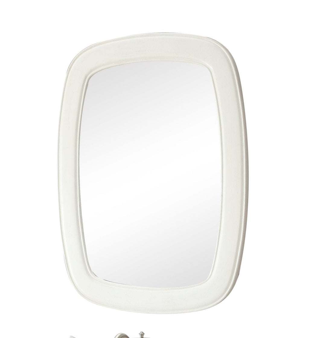 Termoli 36 - Inch White Frame Modern Style Wall Mirror